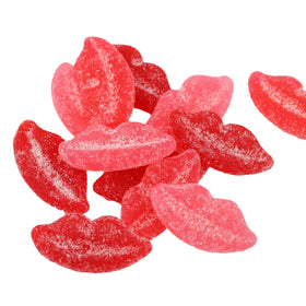 Gimbal's Sour Pucker Lips bag shows 1 lb of tangy lips candy.