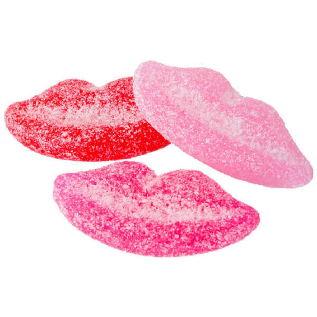 Assorted flavors include cherry red, pink watermelon, and strawberry.