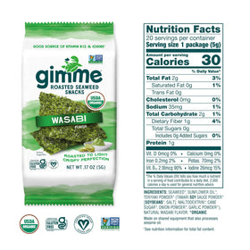 GimMe Avocado Oil & Sea Salt seaweed pack clean flavor and omega-3