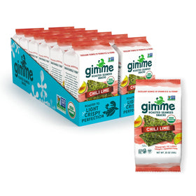 gimMe Seaweed chili lime crispy bite, perfect for a quick snack.