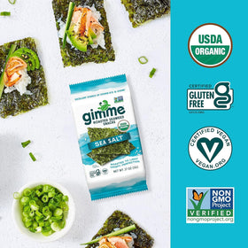 GimMe seaweed snack ideal for kids' lunchboxes.