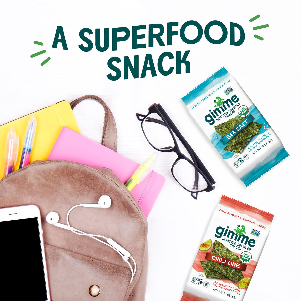 gimMe Seaweed Chili Lime pack delivers a tangy kick with citrus note