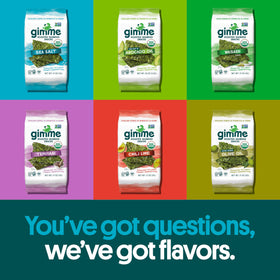 gimMe Seaweed Sea Salt & Avocado Oil pack pairs bright sea salt with fruity oil