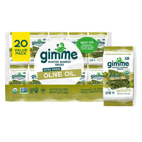 GimMe seaweed snack pack sea salt flavor for on-the-go keto-friendly snacking.