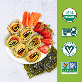 gimMe seaweed sea-salt avocado-oil sheet highlighting savory flavor