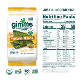 gimMe seaweed sea salt flavor sheet ready to munch