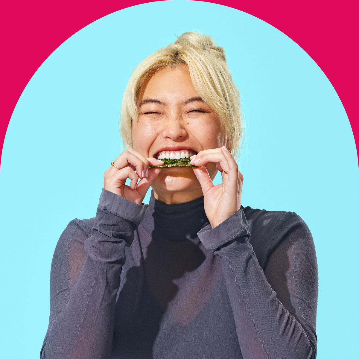 GimMe seaweed snack in a lunchbox, kid-friendly option.