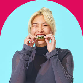 GimMe seaweed snack in a lunchbox, kid-friendly option.