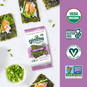 gimMe teriyaki seaweed sheets stack with crisp texture