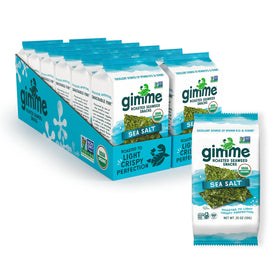 GimMe Seaweed Sea Salt Pack for on-the-go snacking with crisp texture.