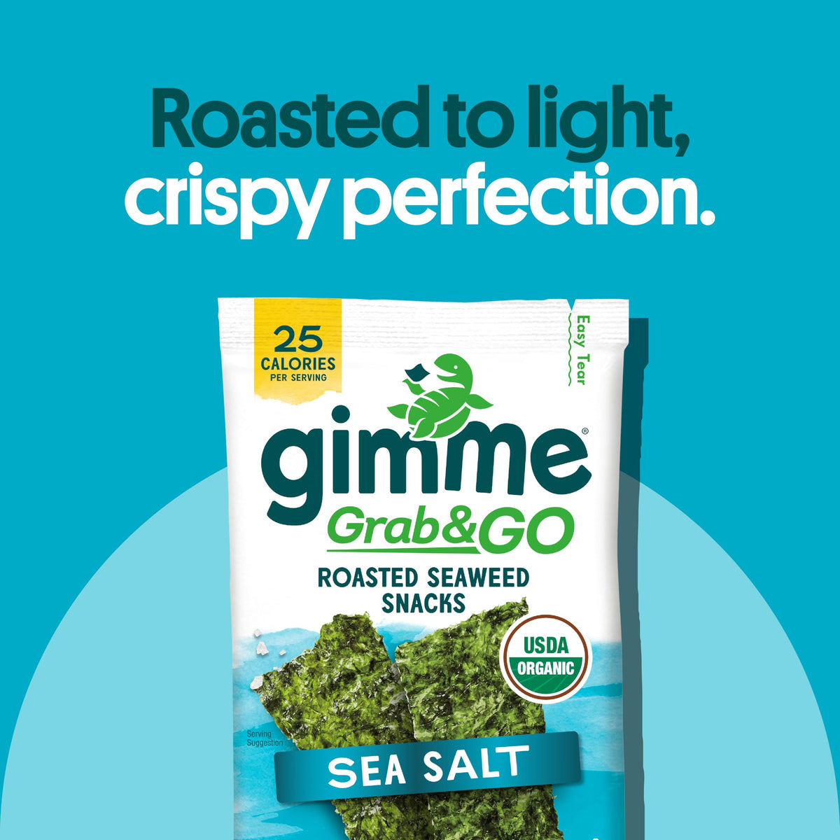 Single-serving trayless GimMe Seaweed Pack, ideal for lunchboxes and bags.