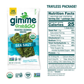 Trayless 18-count GimMe Seaweed box for easy stocking and grabbing.