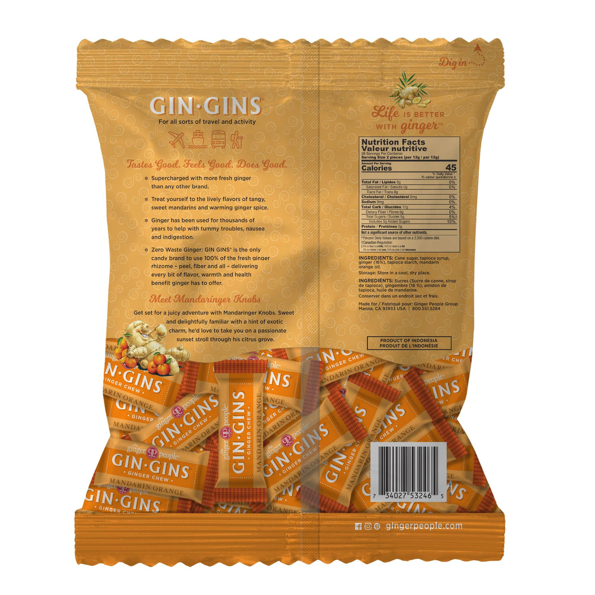 Individually wrapped chews for quick on-the-go popping and travel.