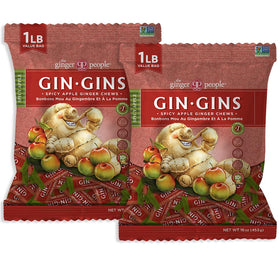 The Ginger People Gin Gins spicy apple chews packaging for easy storage