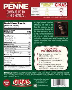 Three-pack box of Gina's Italian Cuisine penne for easy meal planning.
