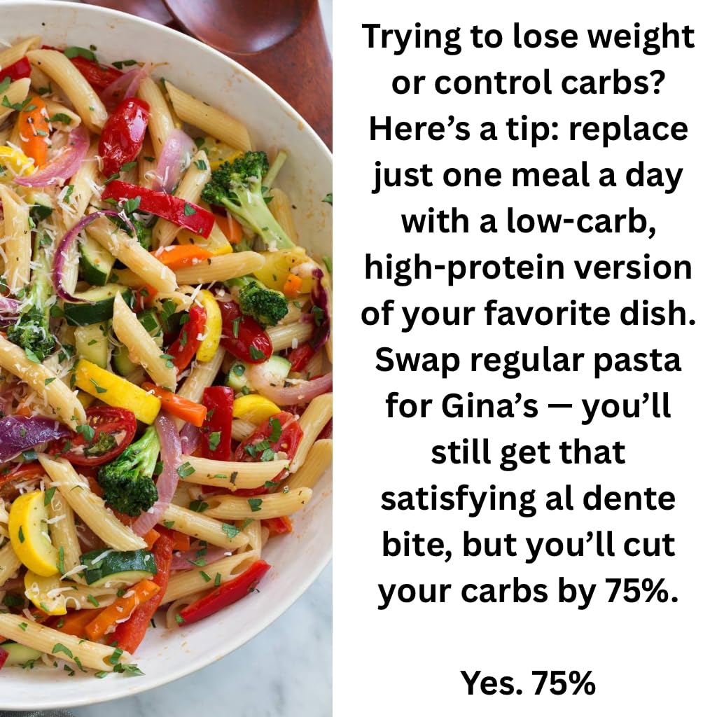 Gina's Italian Cuisine penne ready for quick weeknight dinner in a cozy kitchen.