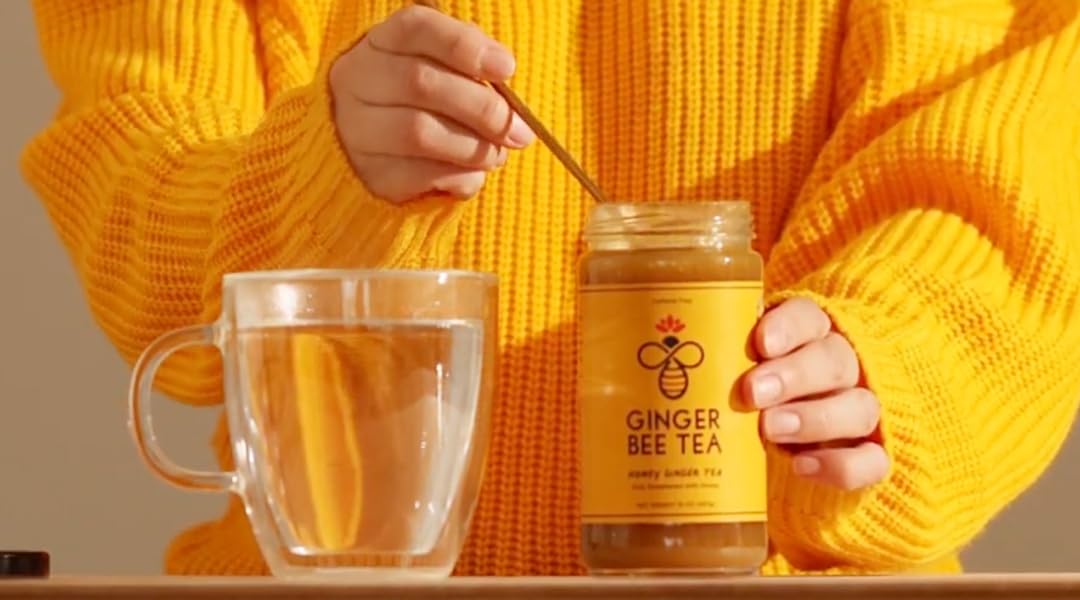 Hot Ginger Bee Tea Concentrate preparation creates a comforting naturally sweet beverage
