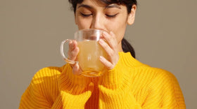 Ginger Bee Tea Concentrate ingredients label shows clean, minimal ingredients
