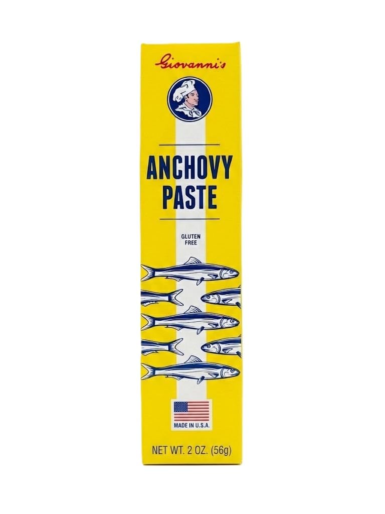 Giovanni's Anchovy Paste ingredients-olive-oil highlight purity and flavor.