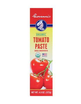 Vine-ripened California tomatoes used in Giovanni's Organics USA paste