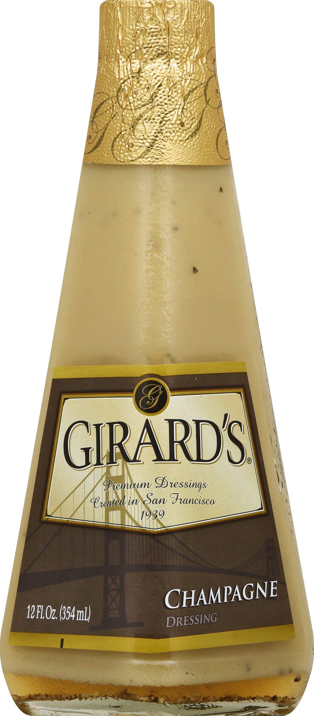 Girard's Champagne Dressing bottle showing a tangy, versatile flavor ideal for salads and more