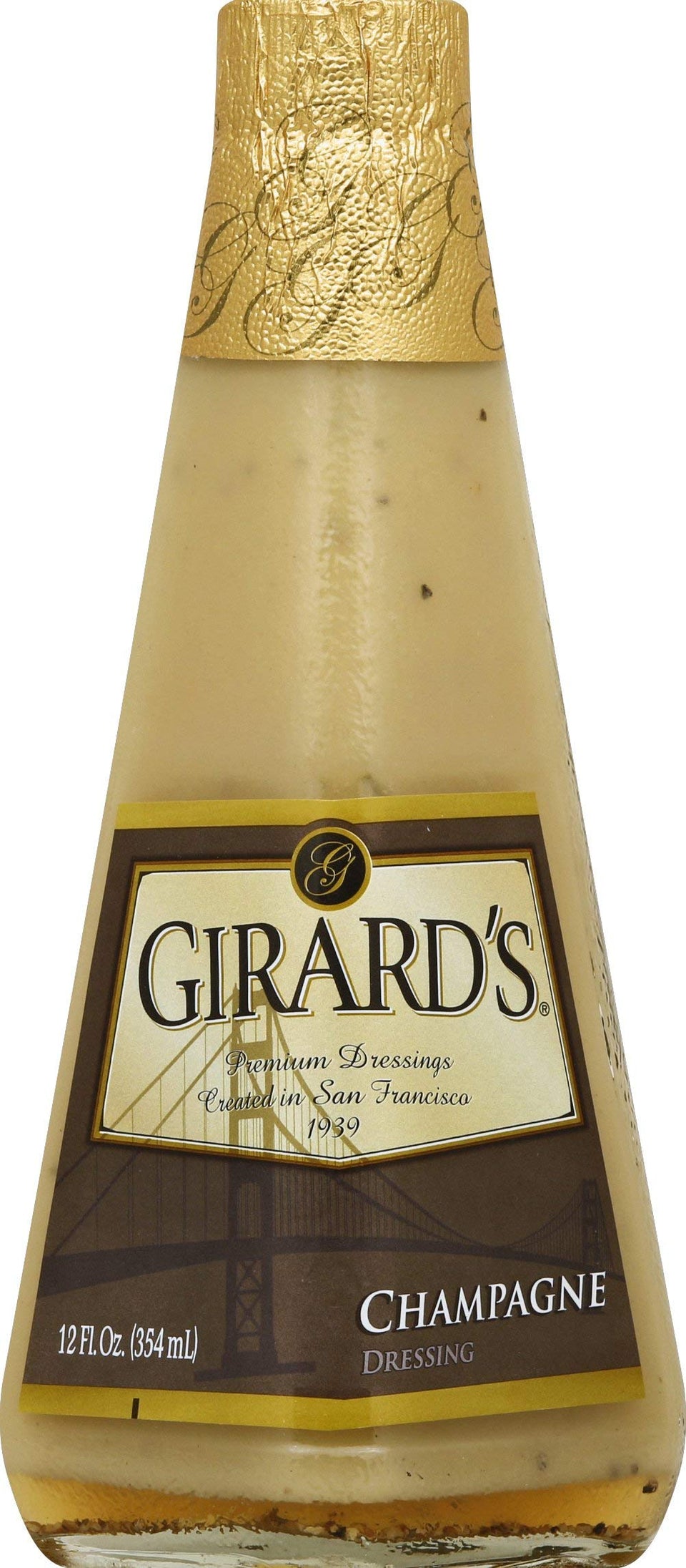 Girard's Champagne Dressing bottle showing a tangy, versatile flavor ideal for salads and more