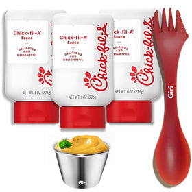 Giri chikfila Original Sauce 8 oz bottles, 3-pack, ready for dipping.