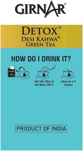 GIRNAR Desi Kahwa packaging front-view highlighting freshness and traditional blend.
