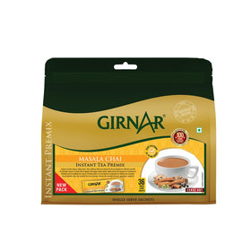 Girnar Instant Tea Premix Masala pack shot for quick, convenient brewing.