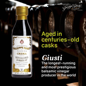 Giusti balsamic glaze on a cheese board provides an elegant finishing touch
