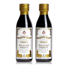 Giusti balsamic glaze bottle showing authentic Modena crema for finishing meat dishes