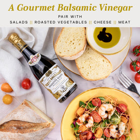 Shiny Giusti balsamic on cheese showcases glossy finish and complexity.