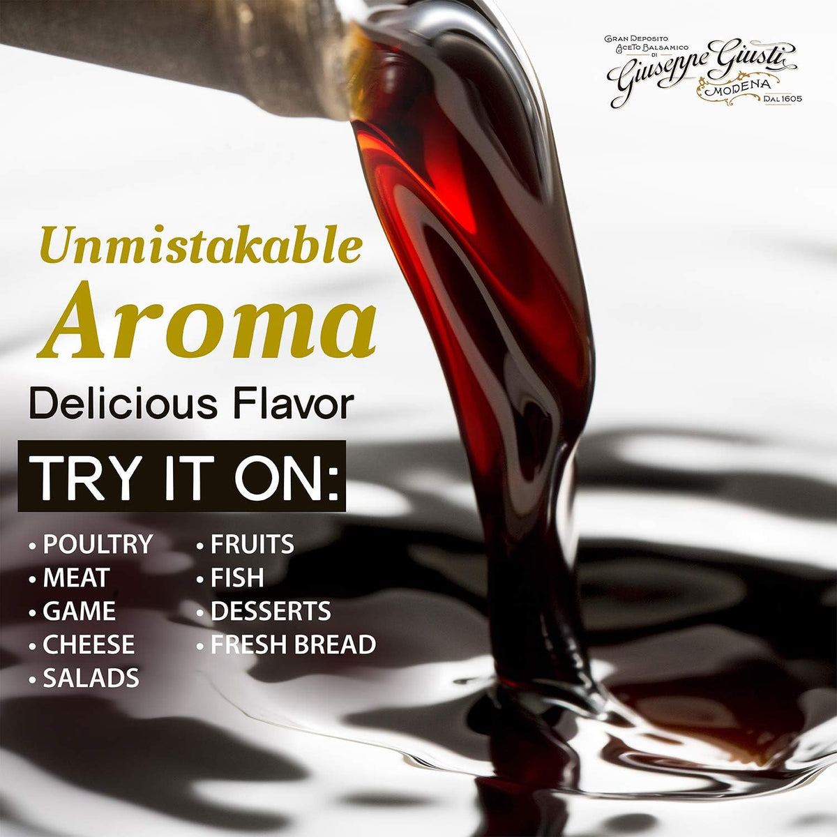 Giusti balsamic on grilled meat to boost savor with subtle sweetness