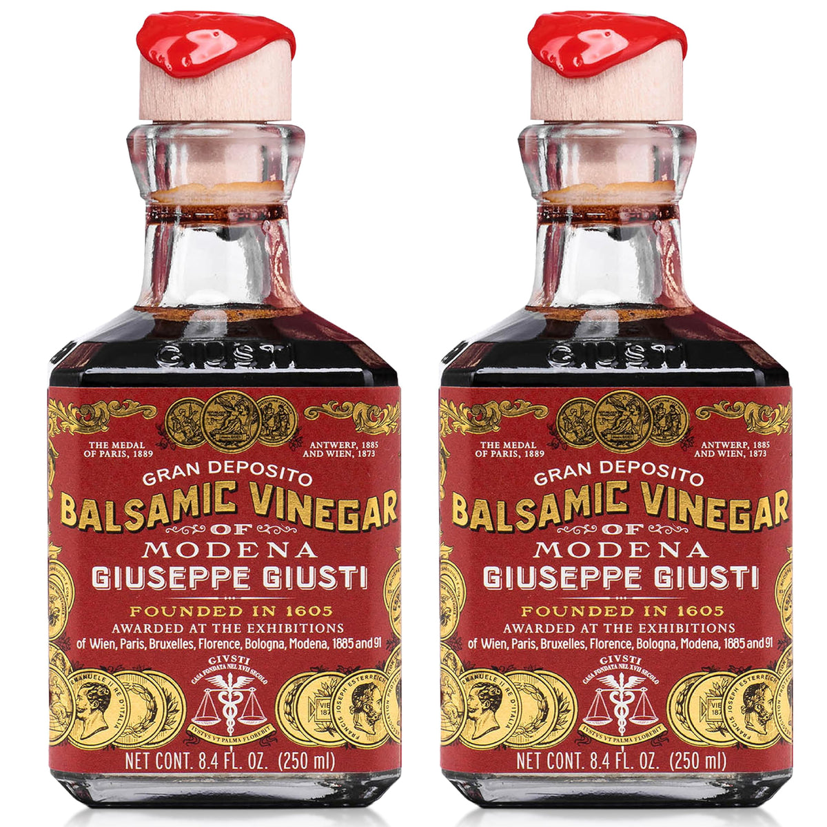 Giusti Modena IGP balsamic bottle pouring to finish salads