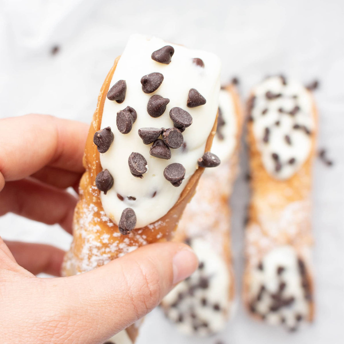 Giusto Sapore cannoli shells ready to eat with fillings.