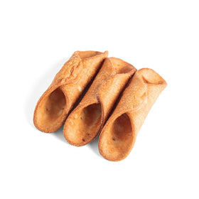 Giusto Sapore Cannoli shells pair well with ricotta, custard, or pistachio fillings.