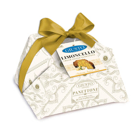 Giusto Sapore Panettone Limoncello Cream packaging highlights premium gift-ready presentation.