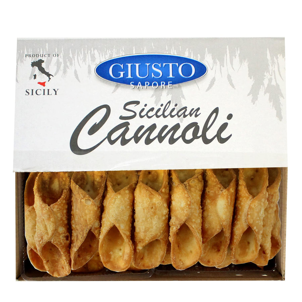 Giusto Sapore Sicilian Cannoli Shells small 100-count batch, traditional hand-rolled tubes for fillings.