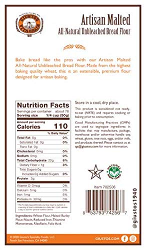 Giusto's Vita-Grain flour ready for precise measuring and easy bread dough prep
