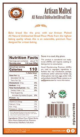 Giusto's Vita-Grain flour ready for precise measuring and easy bread dough prep