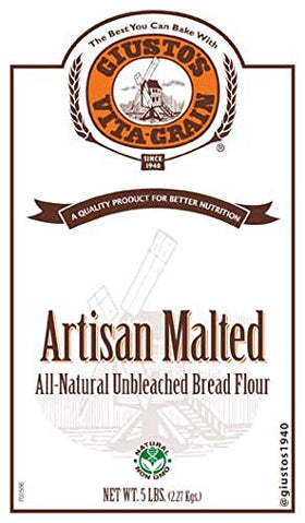Giusto's Vita-Grain malted flour aids strong dough rise for light, airy loaf textures
