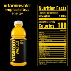 Glacéau Vitamin Water Focus bottle with kiwi-strawberry for sustained focus