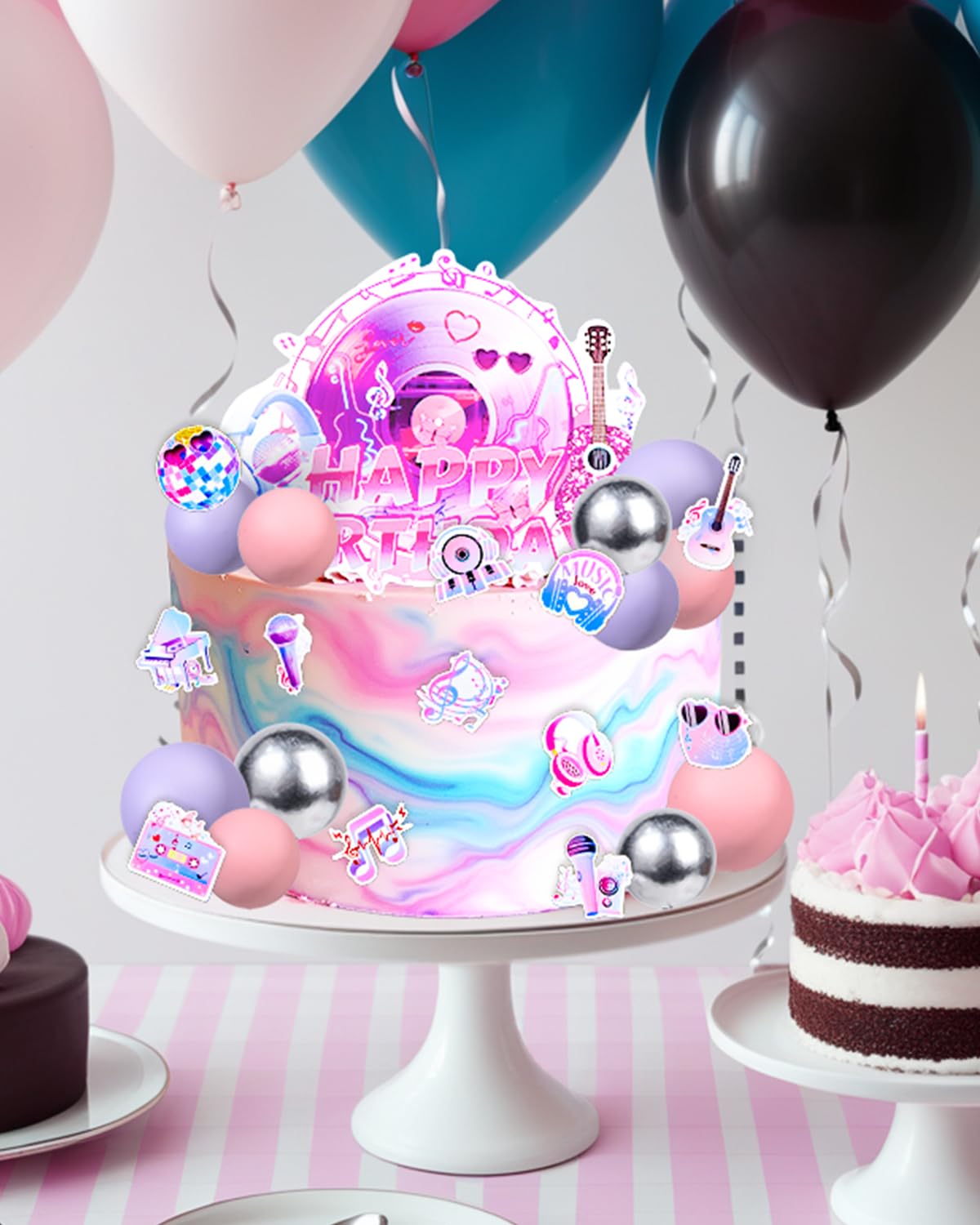 Glavatrix cake inserts with musical elements personalize cake designs