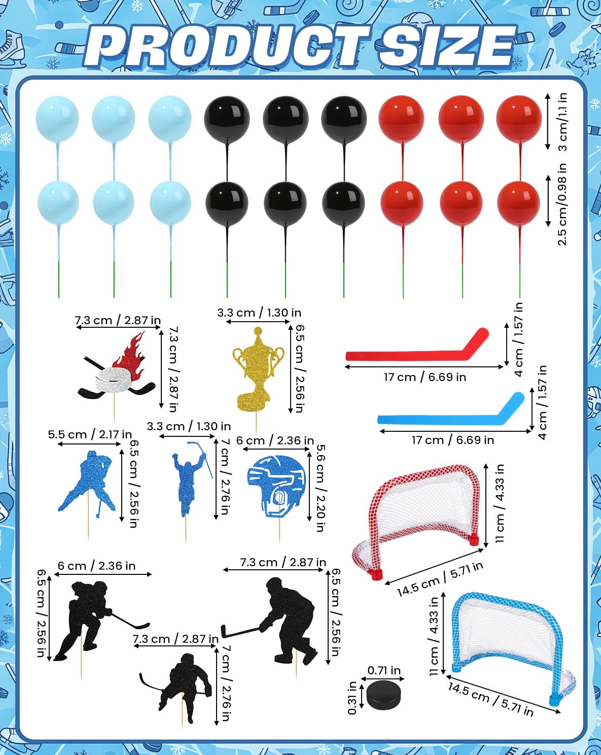 Glavatrix hockey player cupcake topper adds sporty charm to treats.