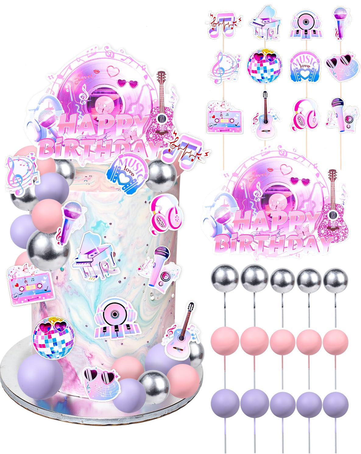 Glavatrix music cupcake toppers topper adds festive flair to birthdays