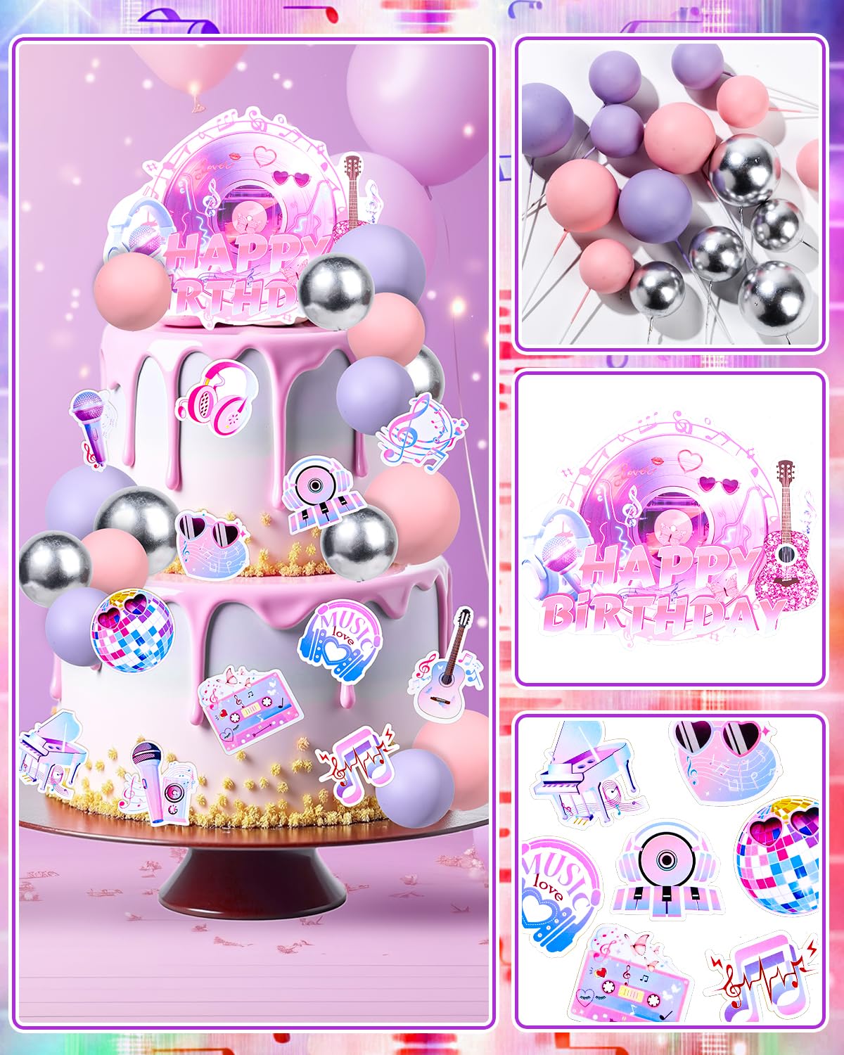 Glavatrix purple balls set adds vibrant accents for party desserts