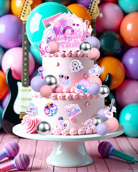 Glavatrix silver balls set provides shimmering details for music-themed desserts