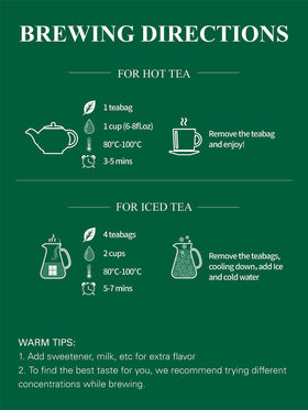 GLDNT decaf green tea bag in cup, convenient daily ritual.