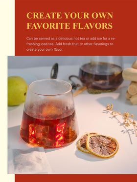 GLDNT Pu-erh with honey, goji, or rose for customizable flavor ideas.