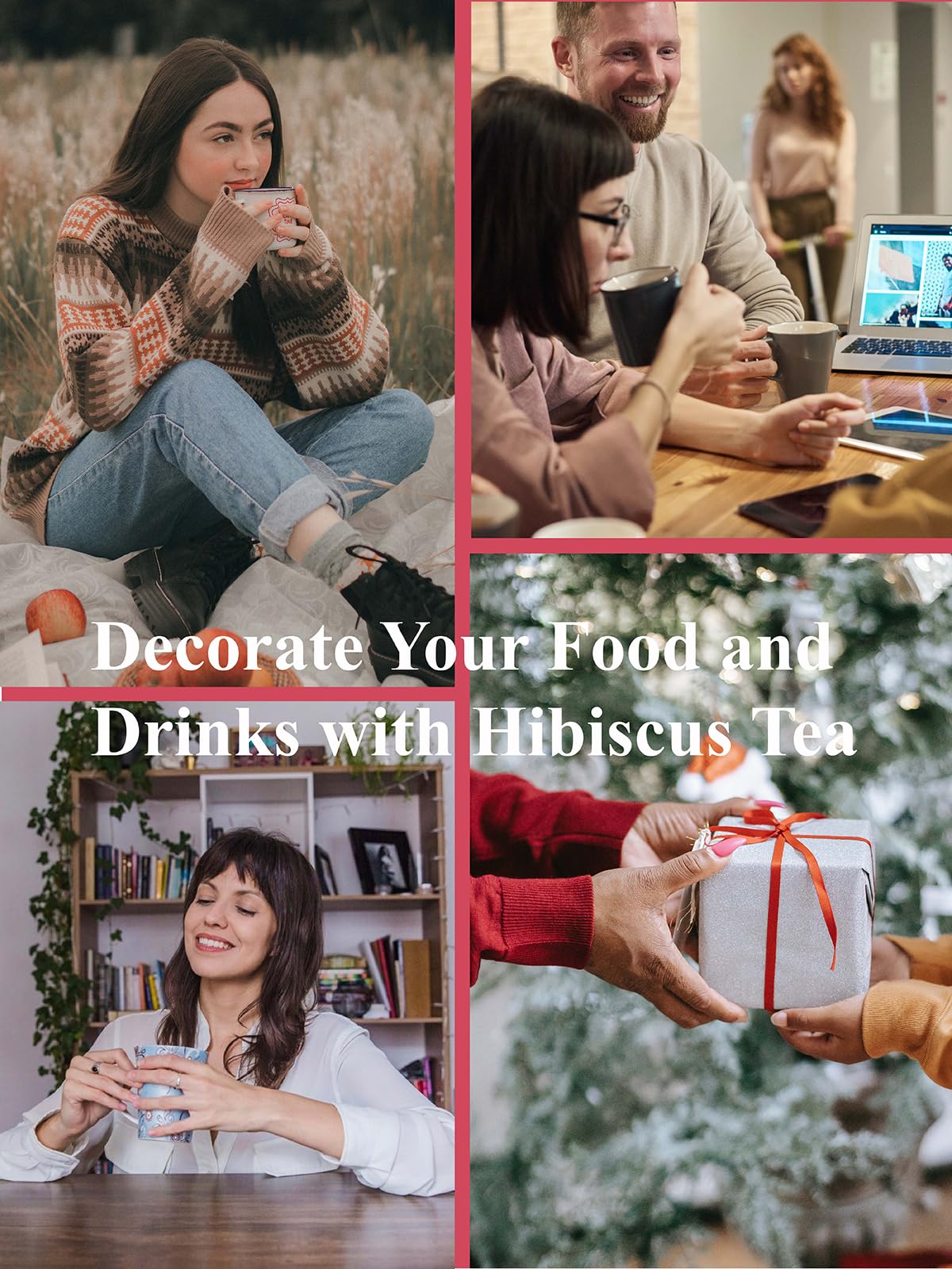 GLDNT hibiscus tea no-string design reduces waste and simplifies brewing